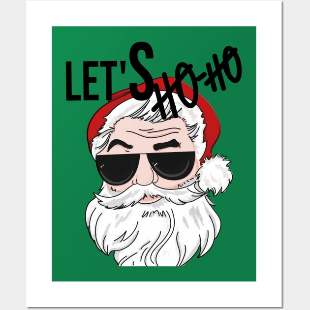 Naughty Santa Wall Art by af designs